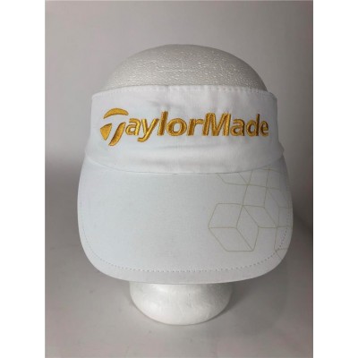 New s Taylormade Golf Tour Visor Hat White & Gold Club Supreme Fractel TRVL  eb-54961033